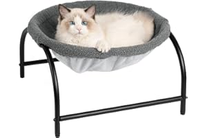 JUNSPOW Amaca invernale per gatti, 43 × 43 × 24 cm, traspirante e completamente lavabile, letto autoportante per gatti, cani di piccola taglia, facile da montare, utilizzabile in interni ed esterni