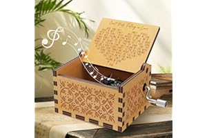 FFTANXS Cant Help Falling in Love Music box,Gifts for Wife on Her Birthday Wooden Music Box,Mam Birthday Gifts Hand Crank Music Box,Gifts for Girlfriend on Her Birthday for Mother Gifts,Boyfriend