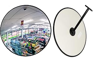 O&W SECURITY Miroir professionnel de surveillance - Convexe - 60 cm - Plus besoin de visser pour régler le miroir