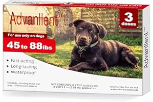 ADVANLLENT Natural Spot on Flea and Tick Treatment for Dogs, Flea and Tick Prevention for Dogs, Dog Flea Treatment, Fast Acting & Waterproof, 3 Pipettes