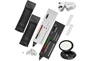 CDIYTOOL 2Pcs Professional Moissan Diamond Tester, High Accuracy Jewelry Diamond Tester Pen Professional Diamond Detector with 30X 60X Mini LED Foldable Magnifying