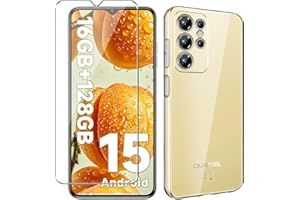 Xiangyun Mobile Phone Case for Oukitel C1/Oukitel C1 Pro Case with 1 Piece Tempered Glass Screen Protector Transparent Silicone Soft Crystal Clear Scratch-Resistant TPU Case Protective Case (6.52