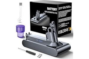 RYZWOC 6000mAh Replacement Battery for Dyson V10 Battery Compatible with Dyson V10 Vacuum Cleaner Series V10 Animal Absolute Motörhead Fluffy Total