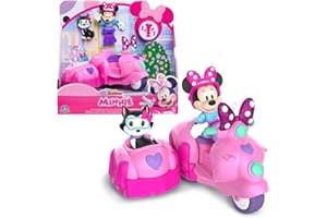 GIOCHI PREZIOSI : MICKEY&MINNIE, Véhicule avec 1 Figurine 7,5 cm et 1 Accessoire, Modèle Scooter avec Side-Car, Jouet pour Enfants dès 3 Ans, MCN182,Multicolore