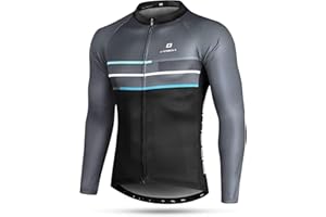LAMEDA Maillot Cyclisme Homme Manches Longues Autoroute VTT Bicyclette Vêtements de Sport Décontractés Équipement de Fitness Cyclisme