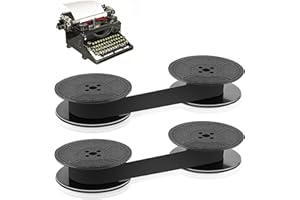 XIAOWANWAN 2 Stück Schreibmaschinenband,10M Farbband Schreibmaschine für DIN 2103,DIN 32755 und Andere Alte Schreibmaschinen (Schwarz + Schwarz)