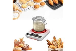 NPLSEO Sourdough Starter Warmer, Precise 1°F Temperature Control (70-100°F), 12-Hour Timer Auto On/Off, Ideal for Bread, Yogurt Fermentation, Holds jars up to 40 ounces, Ideal for Bread Fermentation (White)
