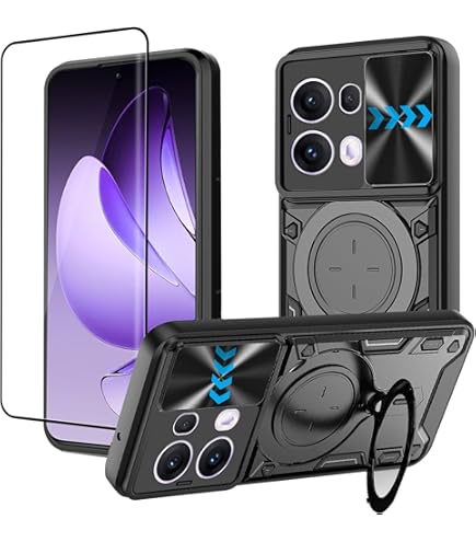 SEAHAI Case For OPPO Reno 13 5G, Ultra Thin Hard Translucent PC Matte Back Soft TPU Silicone Dual Layer Hybrid Shockproof Cover, With Ring Holder