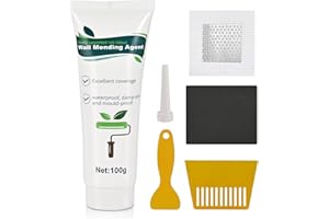 Cieex Enduit de Rebouchage mur Blanc Enduit de Rebouchage Prêt à L'emploi Rebouche Trou mur Blanc Imperméable et à Séchage Rapide Efficacement les Rayures, Trous, Fissures, Graffitis Sur les Murs 100G