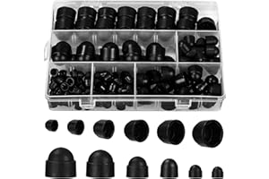 IXYDOR 160 Pièces Cache Ecrou, M4/M5/M6/M8/M10/M12 cache vis, Ecrou Protection Hexagonal, Boulons Capuchon Écrou de Boulons, Cache Boulons Capuchon à Vis