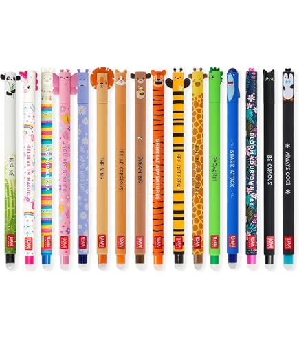 Stylos Gel Effaçables Halloween - Lot De 3 (noir, Rouge, Violet) - 0.7 Mm - Motifs Sorcière Et Chauve-souris - 10