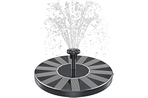 MASTER BRAND Solar Fountain Pump for Bird Bath, Pond & Garden | 5 Spray Nozzles | Solar Powered Floating Water Feature | No Battery or Wiring Needed | Eco-Friendly Garden Fountain for Outdoor Use