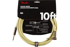 DELUXE 10' ANGL INST CBL TWD | Vergulde 1/4" jack-anslutningar, syrefri köpare, låg ruisnivå, livespelningar, studio, elektri