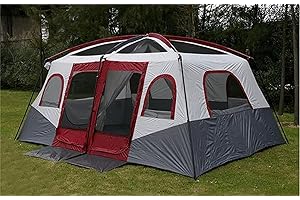 QJWM Tienda campaña Tienda Festival Tienda campaña Grande Impermeable a Prueba de Viento Tienda campaña para 8-12 Personas, Tienda campaña al Aire Libre Doble Capa para Acampar Familiar