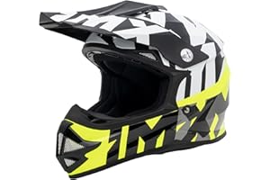IMX RACING FMX-01 Junior Casco de Moto Todoterreno para Motocross Enduro Calota de policarbonato Almohadillas y Forro del Casco extraíbles Ventilación Homologación ECE