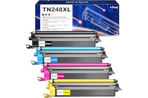 Skydo TN248XL TN248 Cartucce Toner Compatibili per Brother TN248 TN248CMYK TN-248 per Brother DCP-L3520CDWE L3520CDW L3560CDW MFC-L3760CDW LC3740CDW HL-LC3215CW LC3220CW (Nero Ciano Magenta Giallo)