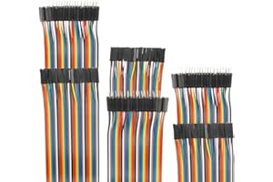 EDGELEC 120pcs 20cm Dupont Wire Male to Female Breadboard Jumper Wires 3.9 inch 1pin-1pin 2.54mm Connector for DIY Arduino Raspberry PI 10 15 20 30 40 50 100cm Optional Multicolored Ribbon Cables