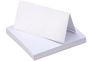 Bememo 50 Pieces White Table Cards Name Place Cards for Wedding Party Decoration