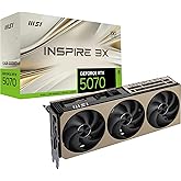 MSI NVIDIA GeForce RTX 5070 12G Inspire 3X OC 192 bit GDDR7 Game Graphics Card, Frequency Increase Up to 2557 MHz, PCIe Gen 5, D