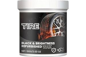 KOAHDE Auto Reifenpflege Für Schutz,Autoreifen Pflege für Matten Seidenglanz,Reifenreiniger und Glanz,Pflegepaste für Autoreifen,Wasserdichtes Autoreifenwachs,Glart Reifenglanz Reifenglanzpaste,100G