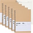 ZCZN A5 Lined Notebook, 6 Pack Spiral Notebook for School, Study, Office Use, 120 Pages/60 Sheets