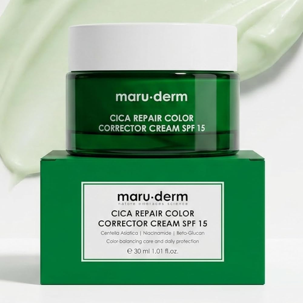 Maruderm Cica Cilt Tonu Eşitleyici Krem SPF 15 – Renk Düzeltici Yatıştırıcı Gündüz Kremi, Centella Asiatica & Niasinamid ile, 30 ML