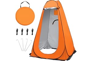 OUUTMEE Pop Up Camping Shower Tent, Portable Beach Dressing Changing Room UV/Rain Outdoor Privacy Shelter, UV Shower Enclosure Tents for Outdoor Hiking Beach Picnic Fishing
