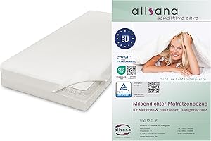 ‎ALLSANA Allsana Allergiker Matratzenbezug 70x140x12 cm für Kindermatratze | Anti Milben Encasing | Milbenschutz für Hausstauballergiker | allergendichter Zwischenbezug für die Matratze | TÜV geprüft