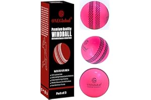 ONEGlobal Balle de cricket souple de qualité supérieure | Matériaux durables, coutures de couleur réalistes, rebond et swing | Balles de cricket pour entraînement extérieur et intérieur, coaching