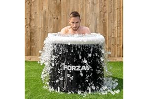 FORZA Vasca per il ghiaccio portatile, per terapia con acqua fredda per recupero e prestazioni, durevole vasca di recupero con coperchio e coperchio [capacità 370 l]