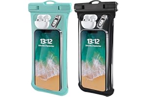 Razobws 3D Edge Waterproof Phone Pouch, Holiday Essentials for Women, Accessories Dry Bag for iPhone 16 15 14 13 12 11 Plus Pro Max Galaxy, IPX8 Case for Swimming Vacation Beach Kayak 2-Pack 7.2''