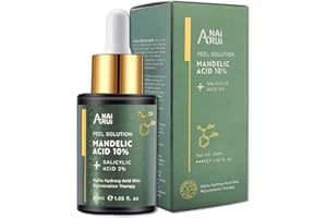‎ANAIRUI ANAiRUi Mandelsäure Peeling und 2% BHA Peeling Salicylsäure Gesicht Serum mit Teebaumöl, für reduzieren dunkle Flecken, gegen Mitesser & Pickel, Poren Verkleinern, Unreine Haut - 30ml