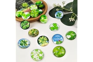 LUCKEEY 24 Glücksbringer Kleeblatt, Silvester Glücksbringer & Tischdeko & Gastgeschenke, Neujahrsglücksbringer, Viel Glück Kleine Geschenke zu Weihnachten Silvester Mitbringsel für Familie,Freunde,Kolleginnen