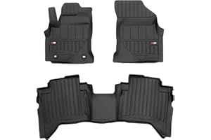 M MOTOS MOTOS Tapis de sol caoutchouc pour Toyota Hilux VIII depuis 2015 Améliorez Votre Confort de Voyage avec Le tapis noir antidérapant Auto 3D- tapis voiture Tous Temps pour Voiture, Protection Contre les