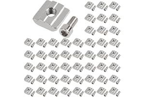 Yeepeo 50 sztuk kamieni do rowków M8, seria 3030 M6, zestaw klocków z rowkiem typu B, stal węglowa, kamień rowkowy T i śruba imbusowa, zestaw złączy wtykowych do rowków aluminiowych