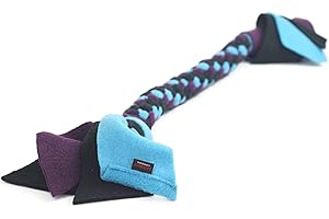 DogDirect London, DOG TOY, PUPPY TOYS, TUG Toy FLEECE Round, DOG ROPE TOY, PUPPY PLAY, TUGGER, DOG TRAINING, TUGS, SOFT and FLEXIBLE TUG ROPES, HAND MADE (Large, Blue) SOL3