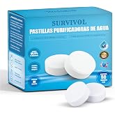 SURVIVOL Water Purifying Tablets &ndash; Purification Tablets 50 Units &ndash; Water Purifier for Motorhomes, Hiking, Boats and Camper in