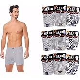 Seher Yıldızı Erkek Desenli Boxer 007 12 Adet Karışık Renk 2XL Beden İ&ccedil; &Ccedil;amaşırı Seti