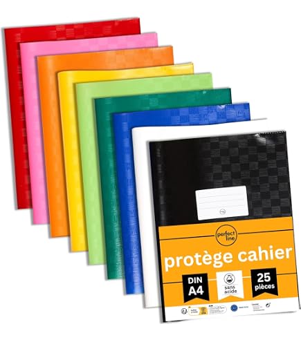 Protège-cahier A4 En PVC Rouge - Transparent, Sans Phtalates, Pour Protéger Les Couvertures De Cahier