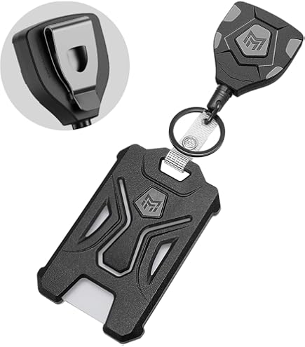 AOMIG 2 Pack Heavy Duty Retractable Badge Holder Reel With Steel Cable And - View #2