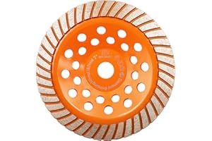 Concrete Diamond Turbo Grinding Cup Wheel,BRSCHNITT 180mm Angle Grinder Diamond Turbo Row Cutting Wheel for Grinding/Polishing/Cleaning Surface Grinding Granite,Concrete,Stone,Cement,Marble,Rock