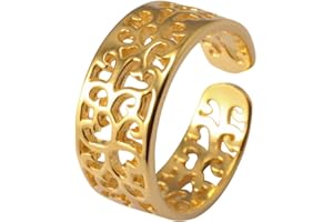 VIKI LYNN Verstellbarer Zehenring für Damen Vintage-Design Geschenk für Frauen (Goldfarben)