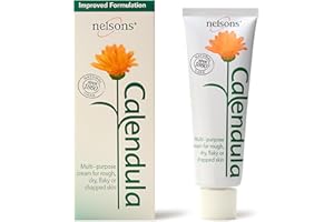 Nelsons Calendula Cream (50ml), Gentle Moisturiser For Face Hands Body, For Soothing and Hydrating Dry, Rough Skin, Non-Greasy, Paraben & Fragrance Free, Uses Calendula (Marigold) Plant Extracts