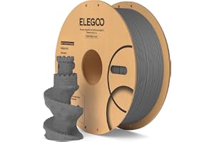 ELEGOO PLA filament 1,75 mm marmor cement grå 1 kg | 3D-skrivarfilament med mått +/- 0,02 mm, 1 kg spole (2,2 lbs) för de flesta FDM 3D-skrivare