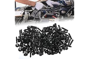VOKMON 100 Pezzi Clip di Fissaggio del Pannello di Rifinitura, Clip Rivetto di Fissaggio, Fasteners in Rivetti Plastica, Ampiamente Usato Per Rivestimenti Porte, Parafango, Paraurti, Moto (Nero) (100)