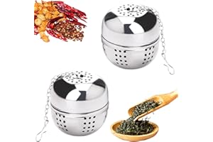 2 Pièces Acier Inoxydable Infuseur à Thé Boule à Thé, Passoire à thé en Boule à thé à pour Thé, Épices et la plupart des tasses et théières