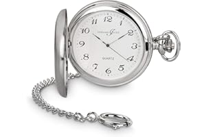 Hermann Jäckle Taschenuhr Todtnau – Quarzwerk, Mineralglas, 50mm, inkl. Kette & Reiseetui – Edles Design, Präzise Zeitmessung, Stilvolle Geschenkidee