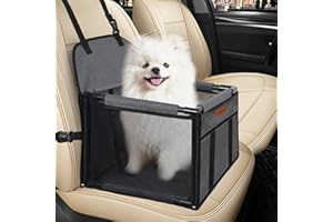 SWIHELP Fotelik samochodowy dla psa Fotelik dla psa na tylne siedzenie dla małych i średnich psó – składany fotelik samochodowy dla psów na tylną kanapę