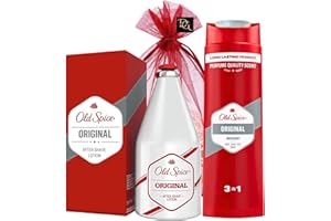 Men Original Fragrance Bundle with Original After Shave Lotion Old Spice 100ml and Shower Gel 400ml XL in Deluxio Gifts Gift Bag