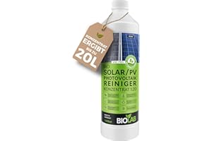 ‎BIOLAB BIOLAB Solar & PV Photovoltaik Reiniger Konzentrat 1:20 (1 Liter) zur Reinigung von Solaranlage, Photovoltaikanlage, Balkonkraftwerk, Solarpanel, Solarmodul, PV Anlage, Solarreiniger